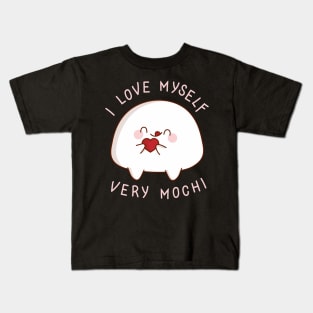 Narcissistic cute mochi with heart Kids T-Shirt